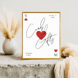 Póster Vegas Casino Playing Card Cards & Gifts Sign