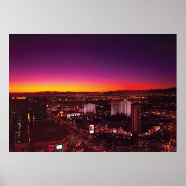 Póster Vegas - NY - Amanecer sobre la ciudad (Frente)