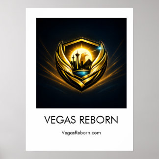 Póster Vegas Reborn Gold Crest Las Vegas