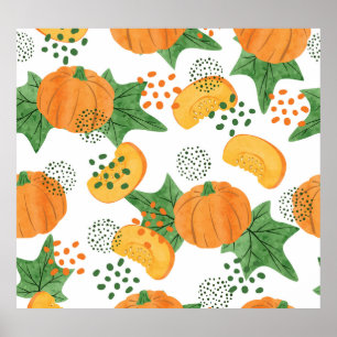 Póster Vegetable de calabaza acuática: Naranja sin soldad