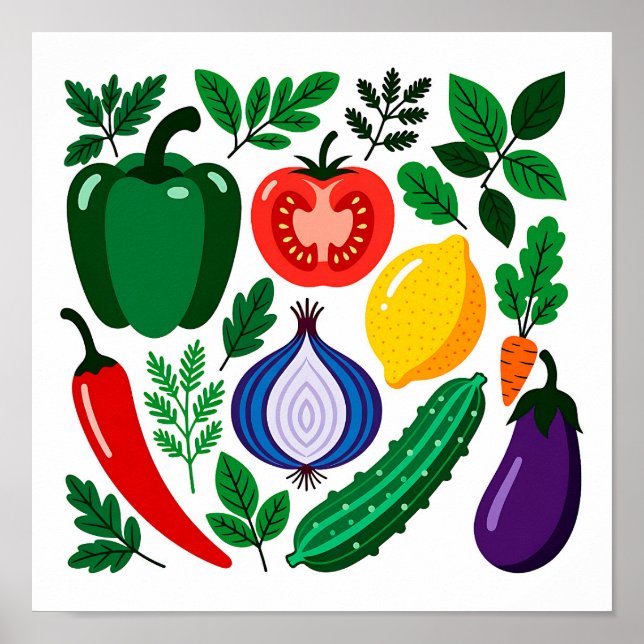 Póster Vegetable pattern (Frente)
