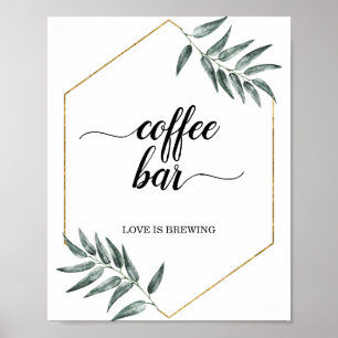 Póster Vegetación acuática Sale del Rótulo Boda Bar Café