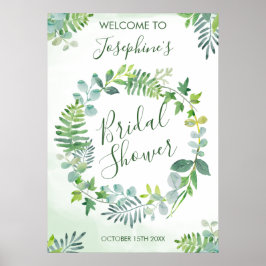 Póster Vegetación acuática Wreath Bridal Shower