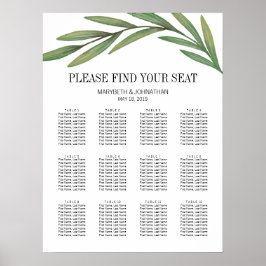 Póster Vegetación de color de agua deja una tabla de asie