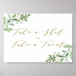 Póster Vegetación Watecolor Tome un tiro y tome un tratam