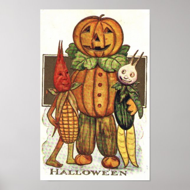 Póster Vegetales de Halloween (Frente)