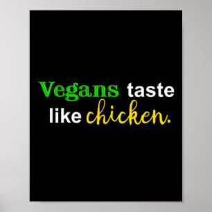 Póster Vegetales Gustan Como Pollo Gracioso Carne Lover G