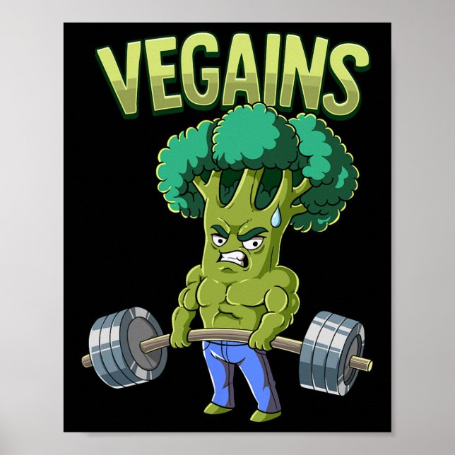 Póster Vegetales Vegan Gym (Frente)
