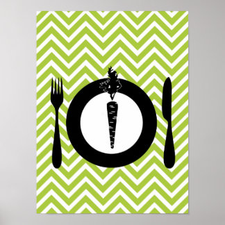 Póster vegetariano