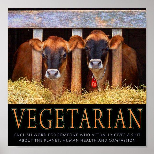 Póster ¡Vegetariano! (Frente)