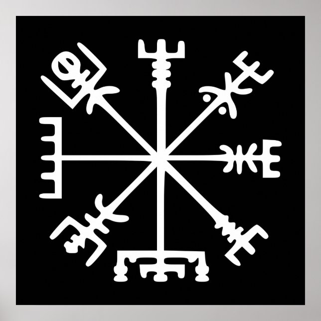 Póster Vegvísir (Brújula Vikinga) (Frente)