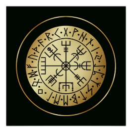Póster Vegvisir Compass: Guiando las carreras de Islandia