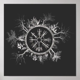 Póster Vegvisir Norse Viking Compass
