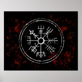 Póster Vegvisir Norse Viking Compass