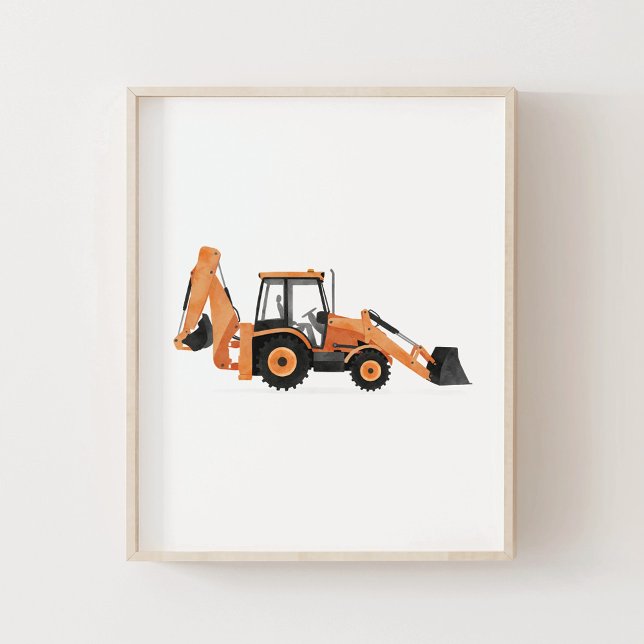 Póster Vehículo de Construcción Cargadora Retroexcavadora (Subido por el creador)