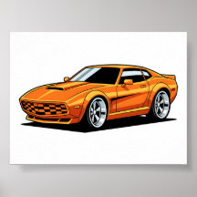 Vehículo de Dibujos Animados Naranja