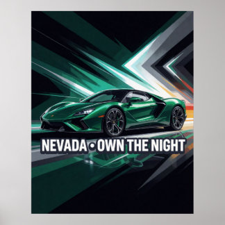 Póster Vehículo de rendimiento audaz Own The Night