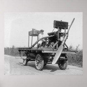 Póster Vehículo extraño con hélice, 1922. Foto antigua