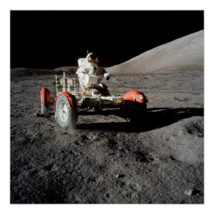 Póster Vehículo Lunar Rover de la NASA Apolo 17, 1972
