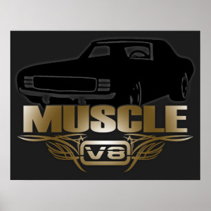 Póster Vehículo muscular V8