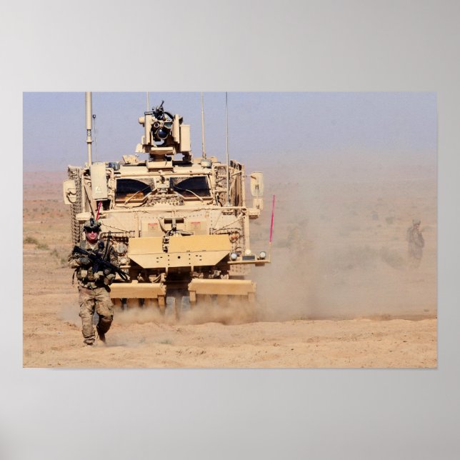 Póster Vehículo protegido Ambush Resistente a las Minas (Frente)