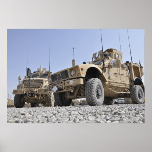Póster Vehículo protegido contra emboscadas resistente a 