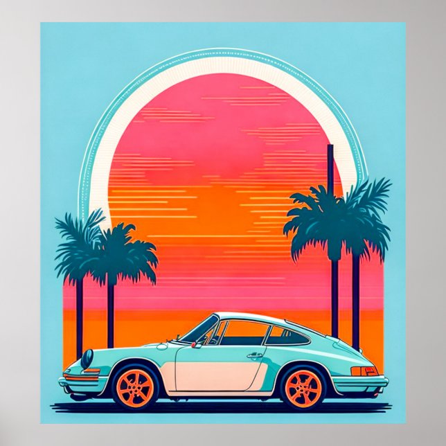 Póster Vehículo vintage (Frente)
