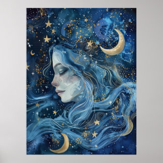 Póster Veil of Luna – Ethereal Goddess 