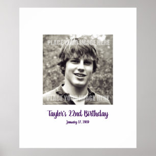 Póster Veinte el segundo cumpleaños 22dos firma adentro