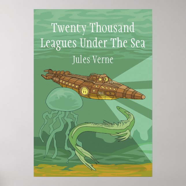 Póster Veinte Mil Ligas Bajo El Mar - Julio Verne (Frente)