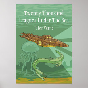 Póster Veinte mil ligas debajo del Mar Jules Verne