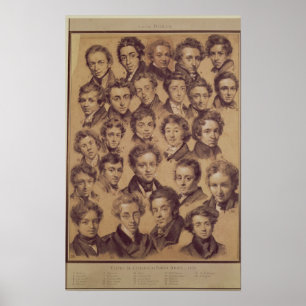 Póster Veinticinco alumnos del estudio de Antoine