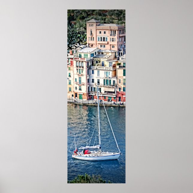 Póster Vela a Portofino, Italia Poster 36x12 (Frente)