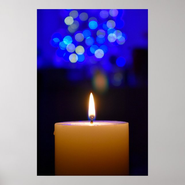 Póster Vela bajo luz azul (Frente)