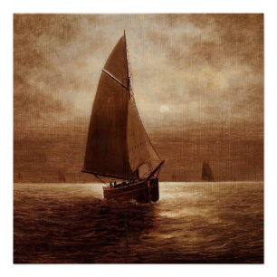 Póster Vela de noche (alrededor de 1900) Elbridge Wesley