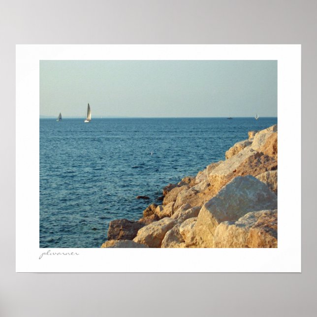 Póster Vela de verano en la bahía (Frente)