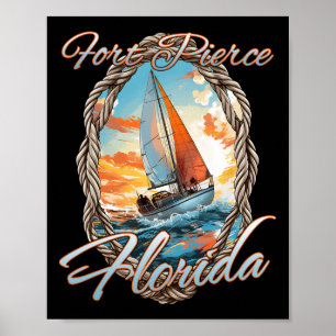Póster Vela Fort Pierce Mar De Florida Y Sol Para M