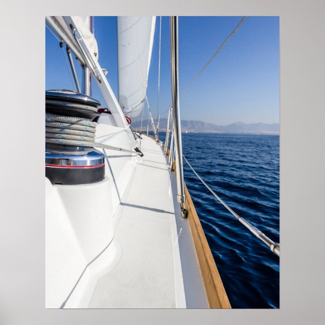 Póster vela navegando por el mar (Frente)