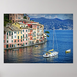 Póster Vela Portofino y Poster de la Riviera italiana