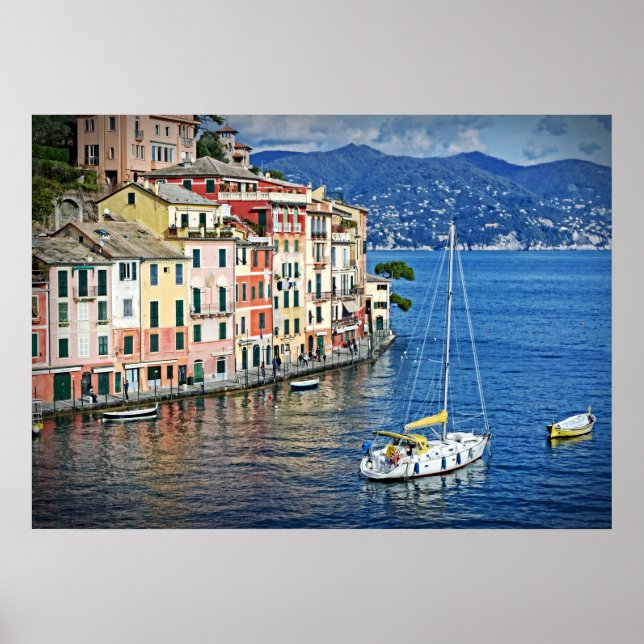 Póster Vela Portofino y Poster de la Riviera italiana (Frente)