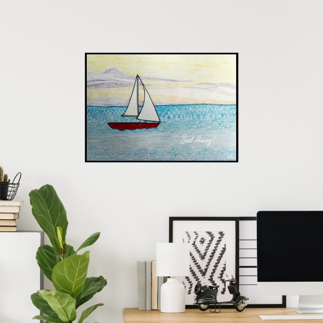 Póster Vela Roja - ¡Vayan! (Oficina en casa)