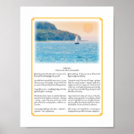 Póster Vela sola con Poema Tamaño 8.5x11