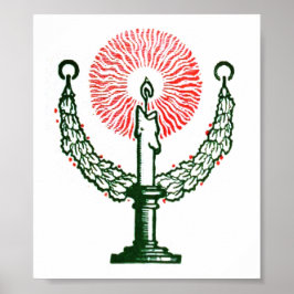 Póster Vela tradicional de Navidades