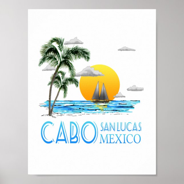 Póster Vela Tropical Cabo San Lucas México (Frente)