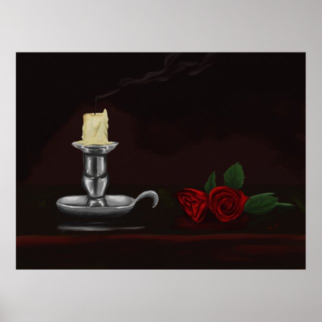 Póster Vela y flor (Frente)