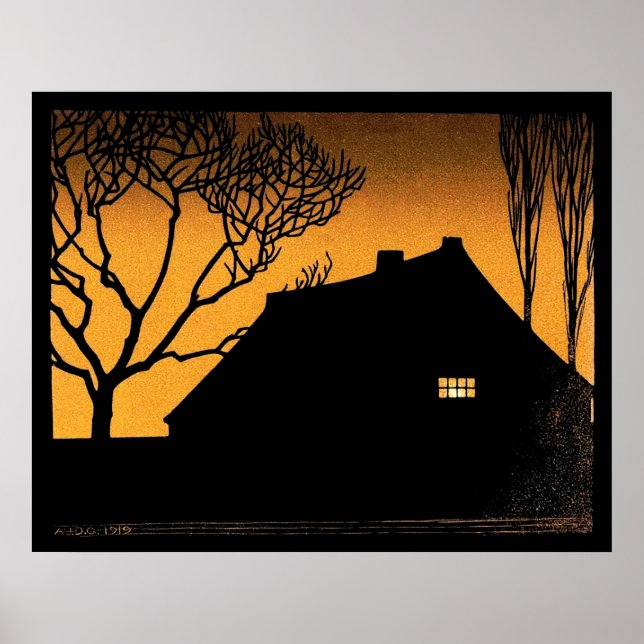 Póster Velada de invierno (1919) por Julie de Graag (Frente)