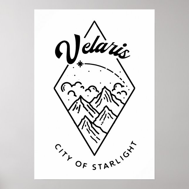 Póster Velaris Inspirado en ACOTAR (Frente)