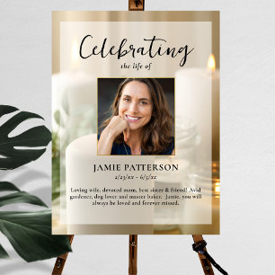 Póster Velas Hermosas, Celebración de la Vida Foto Funera