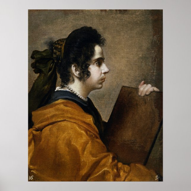 Póster Velázquez - Esposa de artista en Guise de Sibyl 16 (Frente)