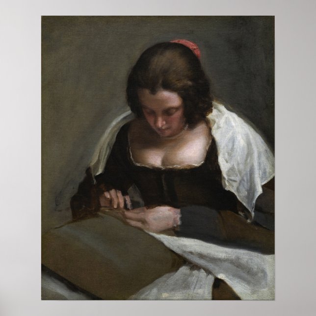 Póster Velázquez - La Mujer Aguja 1640 (Frente)